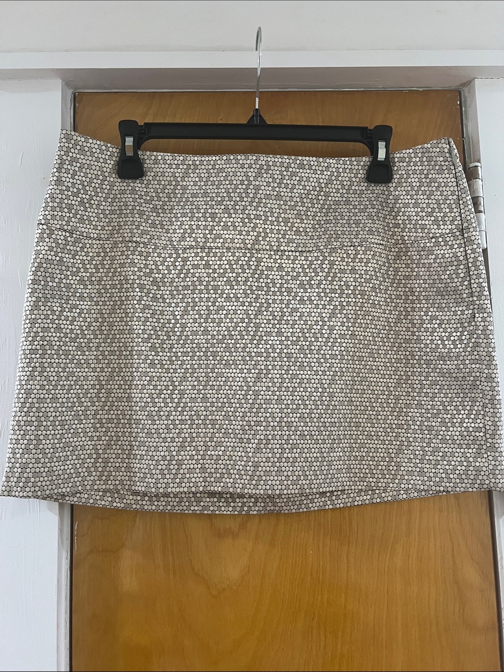 Express Women's Gold Textured Mini Skirt